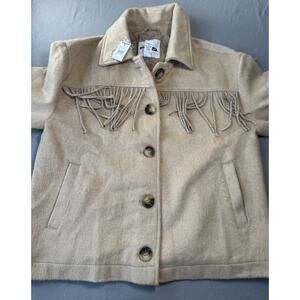 Womens NWT RSQ Tillys Western Fringe Heavy Jacket Size Medium